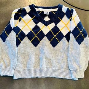 Janie and Jack baby boys argyle sweater. Excellent Used Condition